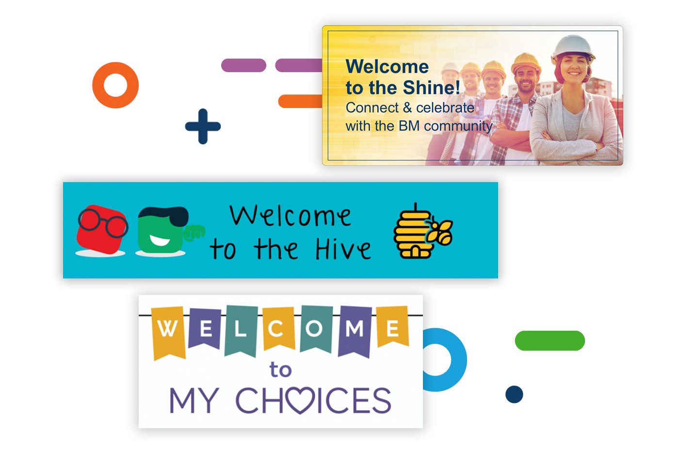 employee experience platform - branded platform logos