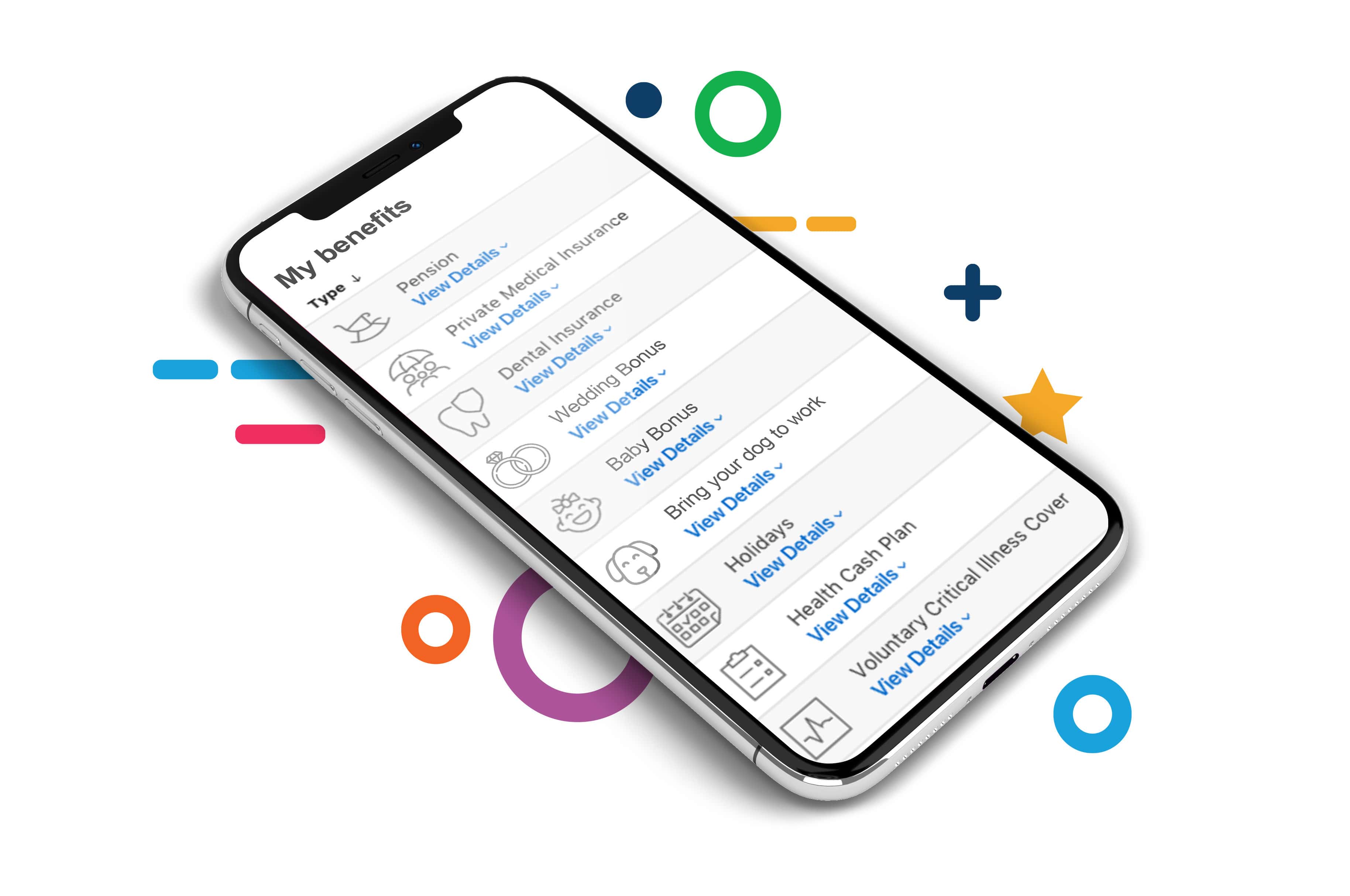 employee benefit examples on mobile