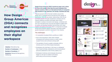 How Design Group Americas (DGA) connects, recognizes employees on their digital workspace