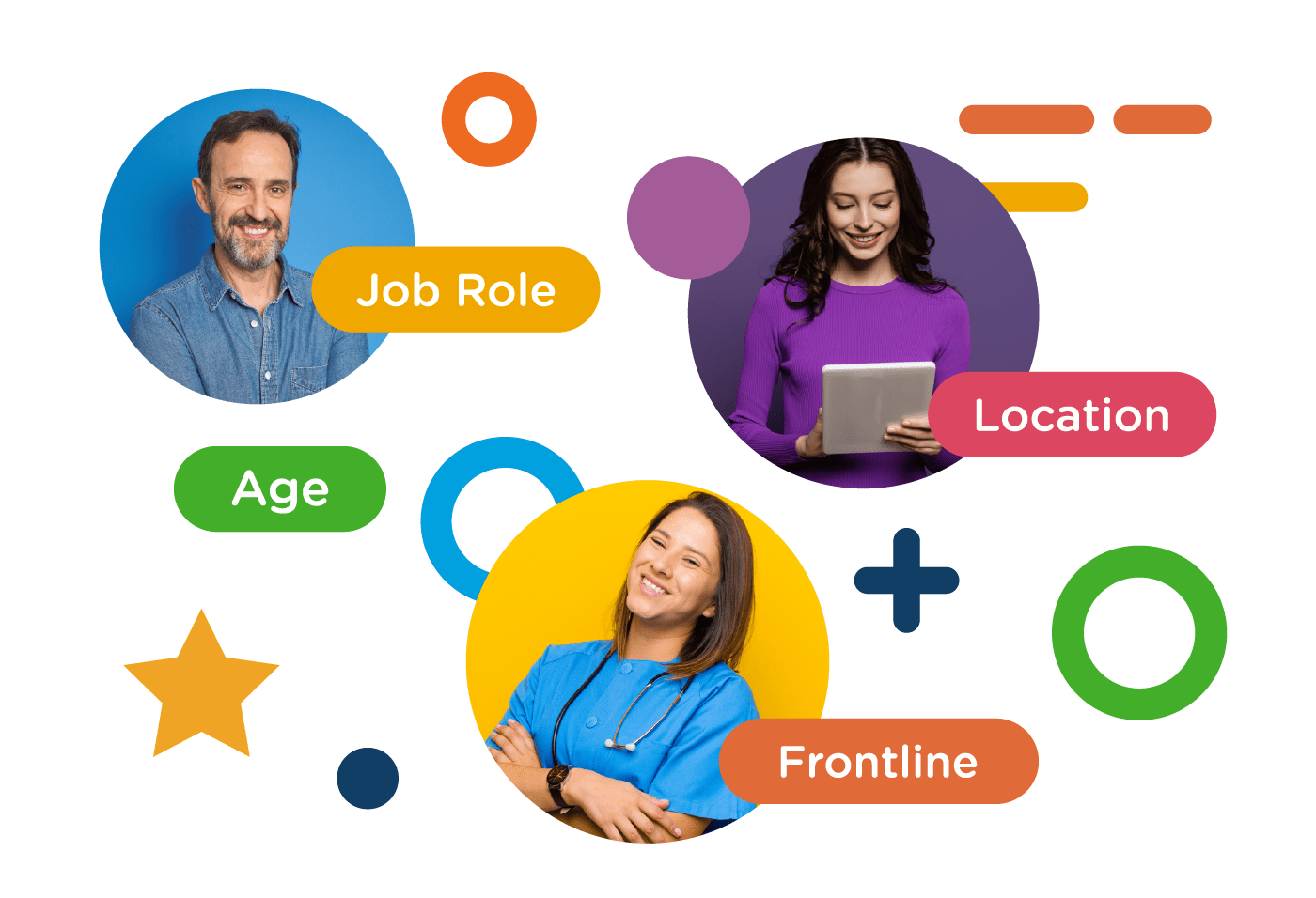 internal communications app - employee segments